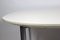 Mesa de comedor danesa con laminado blanco y patas de acero, años 80, Imagen 6