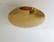 Large Brass Minimal Flush Mount Ceiling or Wall Light by Florian Schulz, 1970s, Image 5