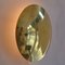 Large Brass Minimal Flush Mount Ceiling or Wall Light by Florian Schulz, 1970s 7