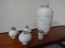Vintage White Ceramic Vases by Hans Welling for Ceramano, 1960s, Set of 5 8