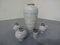 Vintage White Ceramic Vases by Hans Welling for Ceramano, 1960s, Set of 5 2