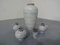 Vintage White Ceramic Vases by Hans Welling for Ceramano, 1960s, Set of 5, Image 2