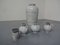 Vintage White Ceramic Vases by Hans Welling for Ceramano, 1960s, Set of 5, Image 1