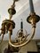 Lámpara de araña Directoire de bronce dorado macizo de Lucien Gau, años 60, Imagen 6