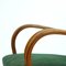 Vintage Green Fabric and Oak Armchairs by Kropacek & Kozelka for Interier Praha, 1940s, Set of 2, Image 8