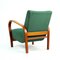 Vintage Sessel aus Grünem Stoff & Eichenholz von Kropacek & Kozelka für Interier Praha, 1940er, 2er Set 5