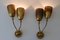 Mid-Century German 2-Arm Sconces, 1950s, Set of 2, Image 8