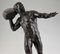 Antike Bronze Skulptur von Male Akt mit Stein von Hugo Siegwart 9