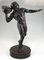 Antique Bronze Sculpture of Male Nude with Stone by Hugo Siegwart 8