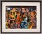 Mid-Century Watercolor Painting Circus Scene with Horses by Louis Giraud, 1960s 2