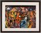 Mid-Century Watercolor Painting Circus Scene with Horses by Louis Giraud, 1960s, Image 2