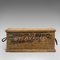 Baúl de comerciantes inglés victoriano antiguo de madera de pino, década de 1850, Imagen 3