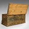 Antique Victorian English Pinewood Merchants Trunk, 1850s 6