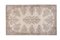 Tappeto Oushak vintage floreale con fiori, beige, anni '70, Immagine 1