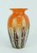 Art Deco Orange and Dark Read Ikora Glass Vase by Karl Wiedmann for WMF, 1930s 1