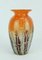 Art Deco Orange and Dark Read Ikora Glass Vase by Karl Wiedmann for WMF, 1930s, Immagine 1