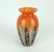 Art Deco Orange and Dark Read Ikora Glass Vase by Karl Wiedmann for WMF, 1930s 5