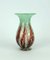 Art Deco Green and Dark Read Ikora Glass Vase by Karl Wiedmann for WMF, 1930s, Image 1