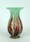 Art Deco Green and Dark Read Ikora Glass Vase by Karl Wiedmann for WMF, 1930s 11