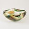 Mid-Century Amber and Green Bowl by Archimede Seguso for Seguso, Image 1