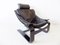 Black Leather Lounge Chair by Åke Fribytter for Nelo Möbel, 1970s 1