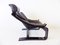 Black Leather Lounge Chair by Åke Fribytter for Nelo Möbel, 1970s 4