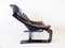 Black Leather Lounge Chair by Åke Fribytter for Nelo Möbel, 1970s, Image 4