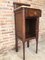 Art Nouveau Walnut and Marble Top Nightstand, Image 6