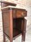 Art Nouveau Walnut and Marble Top Nightstand, Image 4