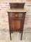 Art Nouveau Walnut and Marble Top Nightstand 1