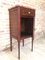 Art Nouveau Walnut, Marquetry, and Marble Top Nightstand 7