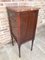 Art Nouveau Walnut, Marquetry, and Marble Top Nightstand, Image 4