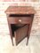 Art Nouveau Walnut, Marquetry, and Marble Top Nightstand 8