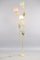 Lampadaire Hollywood Regency Vintage Floral en Laiton 4