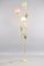 Lámpara de pie Hollywood Regency vintage floral de latón, Imagen 4