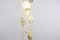 Lámpara de pie Hollywood Regency vintage floral de latón, Imagen 17