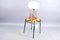 Mid-Century Chromium and Oval Opaline Glass Shade Table Lamp from De Nieuwe Honsel 3