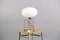 Mid-Century Chromium and Oval Opaline Glass Shade Table Lamp from De Nieuwe Honsel 1