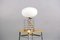 Mid-Century Chromium and Oval Opaline Glass Shade Table Lamp from De Nieuwe Honsel, Image 1