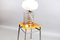 Mid-Century Chromium and Oval Opaline Glass Shade Table Lamp from De Nieuwe Honsel 9