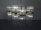 Large Italian Brass and Glass Chandelier by Gaetano Sciolari for Sciolari, 1960s 24