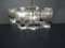 Large Italian Brass and Glass Chandelier by Gaetano Sciolari for Sciolari, 1960s 1