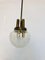 Brass & Glass Ceiling Lamps, 1950s, Set of 2, Image 1