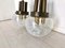 Brass & Glass Ceiling Lamps, 1950s, Set of 2 4