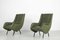 Fauteuils Mid-Century en Skaï Vert, Italie, 1950s, Set de 2 4