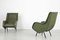 Poltrone Mid-Century in similpelle verde, Italia, anni '50, set di 2, Immagine 5