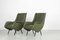 Grüne italienische Mid-Century Kunstleder Sessel, 1950er, 2er Set 3