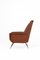 Italian Faux Leather Armchair with Brass Legs, 1950s, Image 5