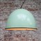 Lampe à Suspension Industrielle Vintage en Émail Vert Clair 4