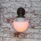 Vintage Industrial White Opaline Glass, Brass, and Cast Iron Sconce 8